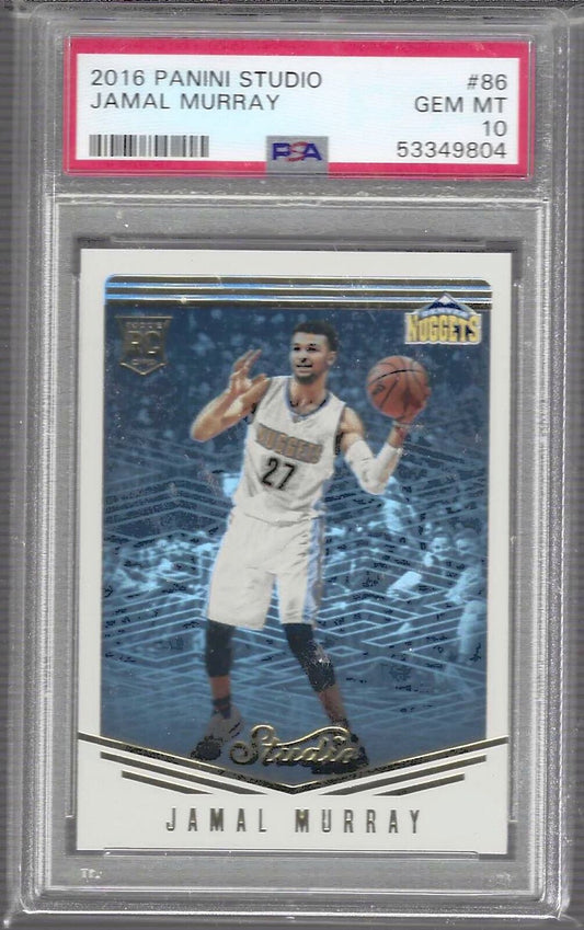 JAMAL MURRAY 2016 PANINI STUDIO ROOKIE RC PSA 10 GEM MINT