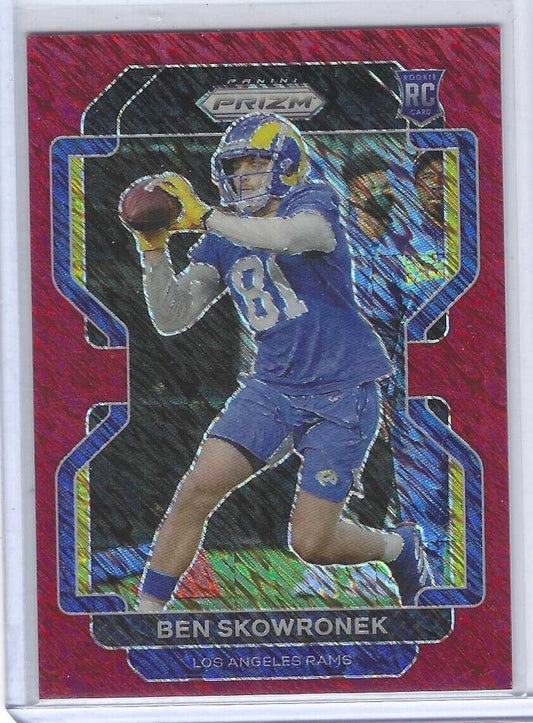 BEN SKOWRONEK 2021 PANINI PRIZM RED SHIMMER FOTL PRIZM ROOKIE RC #D 09/35