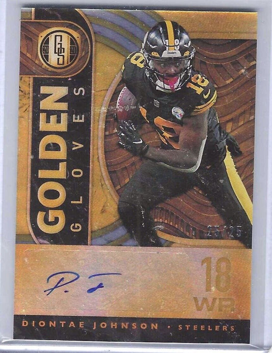 DIONTAE JOHNSON 2021 PANINI GOLD STANDARD GOLDEN GLOVES AUTO #D 25/25