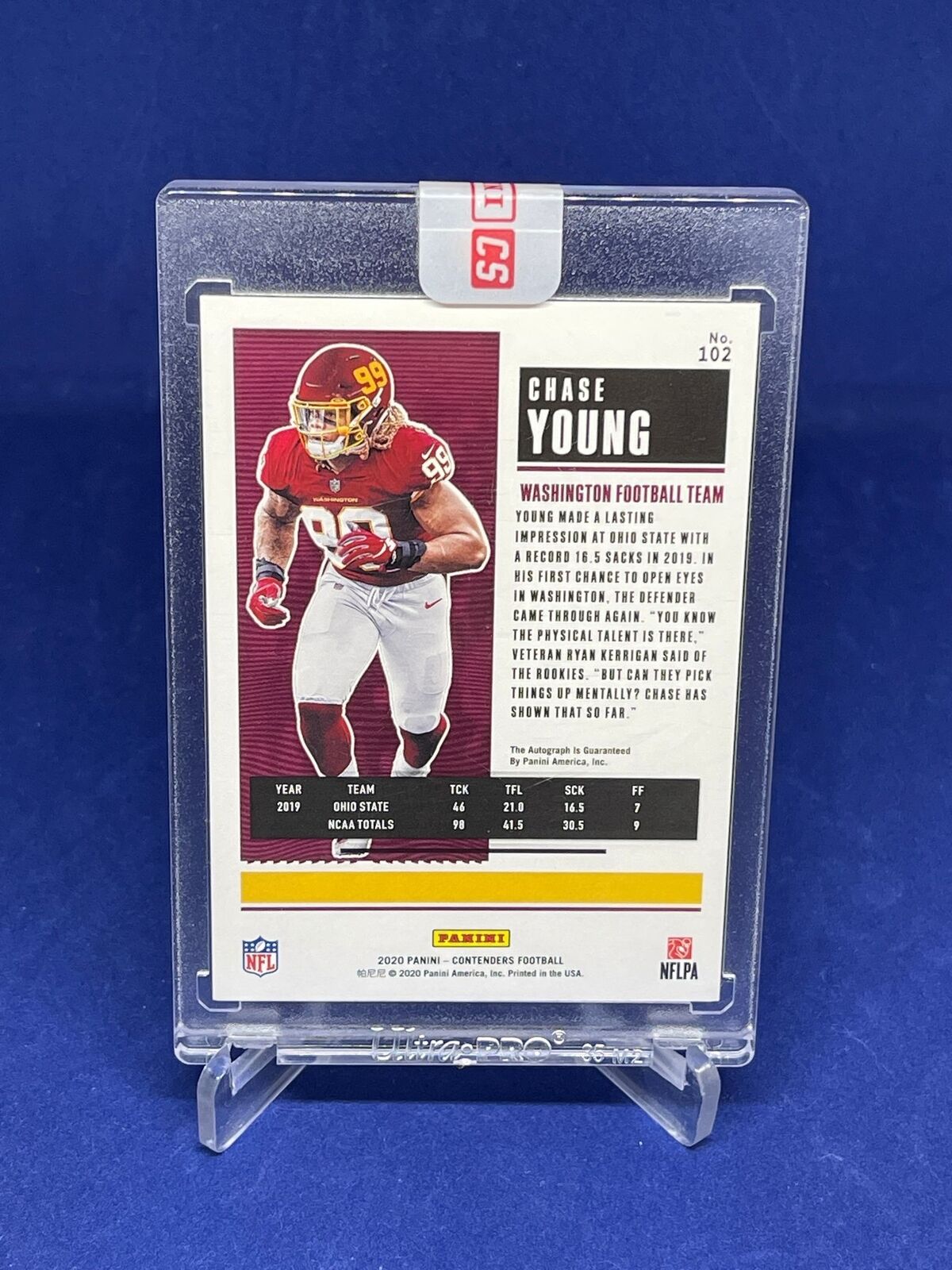 CHASE YOUNG 2020 PANINI CONTENDERS ROOKIE TICKET ON CARD AUTO RC #102