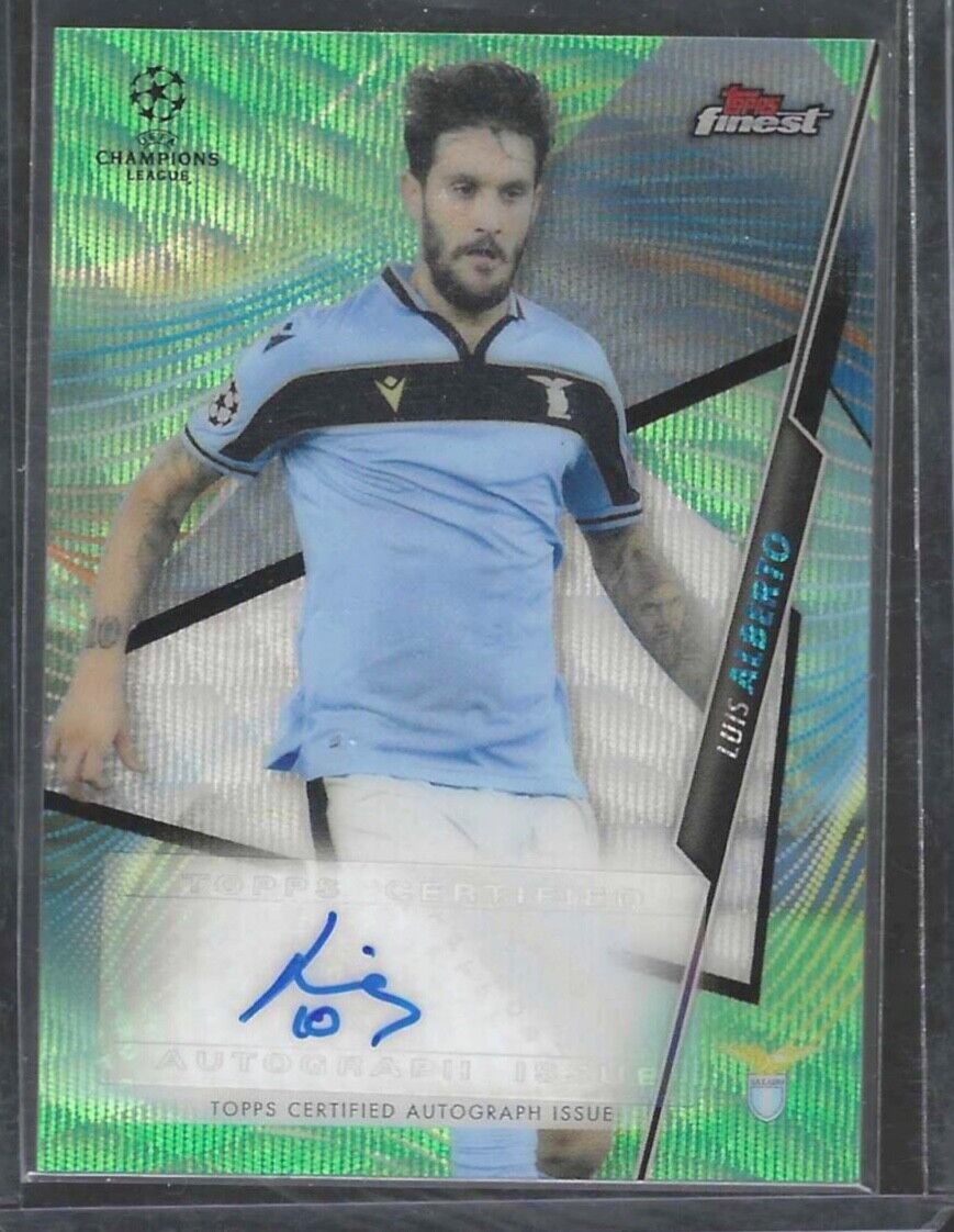 LUIS ALBERTO 2020-21 TOPPS FINEST UCL GREEN WAVE REFRACTOR AUTO #D 21/99