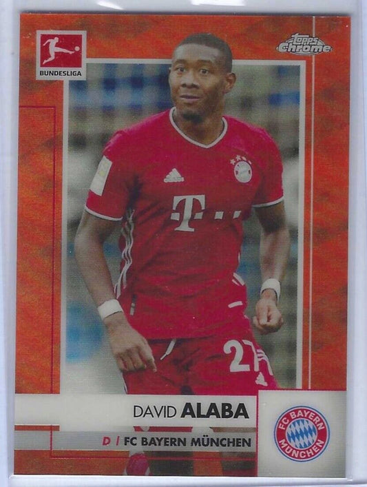 DAVID ALABA 2020-21 TOPPS CHROME BUNDESLIGA ORANGE REFRACTOR #D 22/25