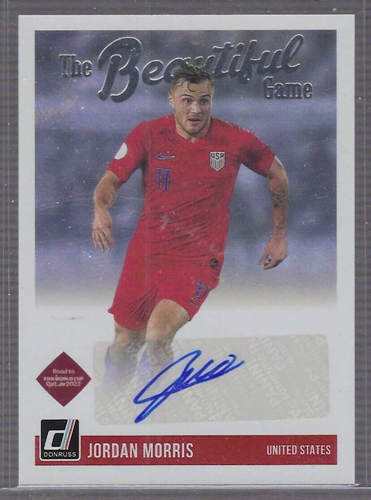 JORDAN MORRIS 2021-22 PANINI DONRUSS THE BEAUTIFUL GAME USA AUTO #BG-JMR