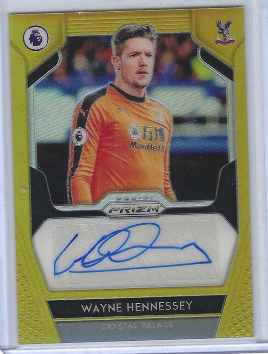 WAYNE HENNESSEY 2019-20 PANINI PRIZM EPL GOLD PRIZM AUTO #D 04/10