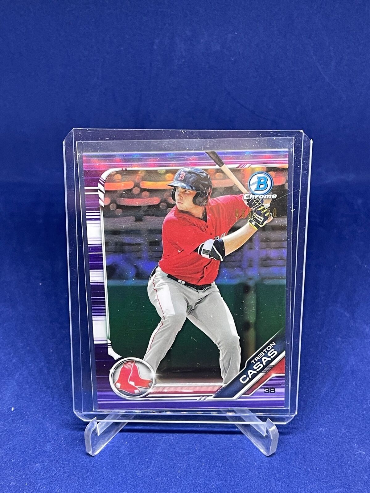 TRISTON CASAS 2019 BOWMAN DRAFT CHROME PURPLE REFRACTOR PROSPECT #D 65/250
