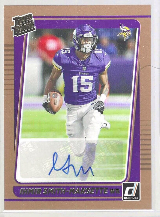 IHMIR SMITH-MARSETTE 2021 PANINI DONRUSS BRONZE RATED ROOKIE AUTO RC #291