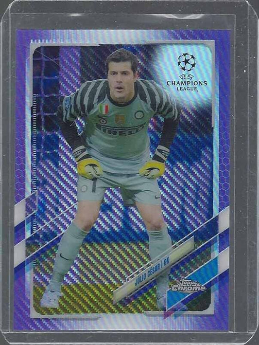 JULIO CESAR 2020-21 TOPPS CHROME CHAMPIONS LEAGUE PURPLE CARBON REFRACTOR SP #88