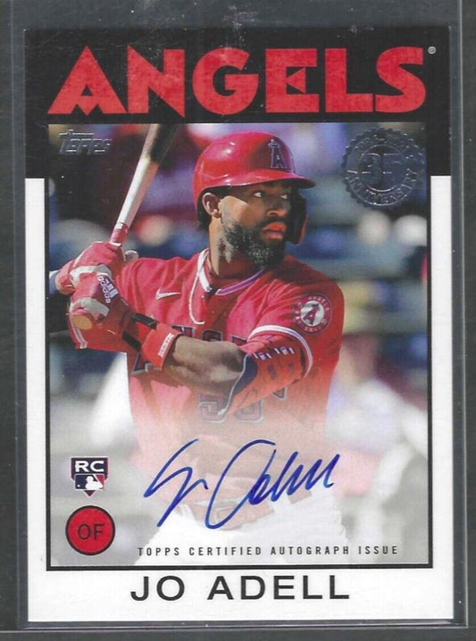 JO ADELL 2021 TOPPS 35TH ANNIVERSARY THROWBACK ROOKIE ON CARD AUTO RC #86A-JAD