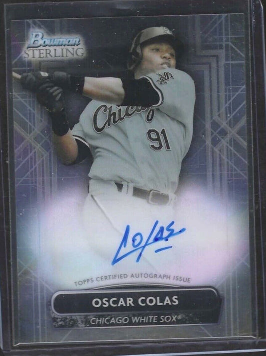 OSCAR COLAS 2022 BOWMAN STERLING ON CARD PROSPECT AUTO #PA-OC