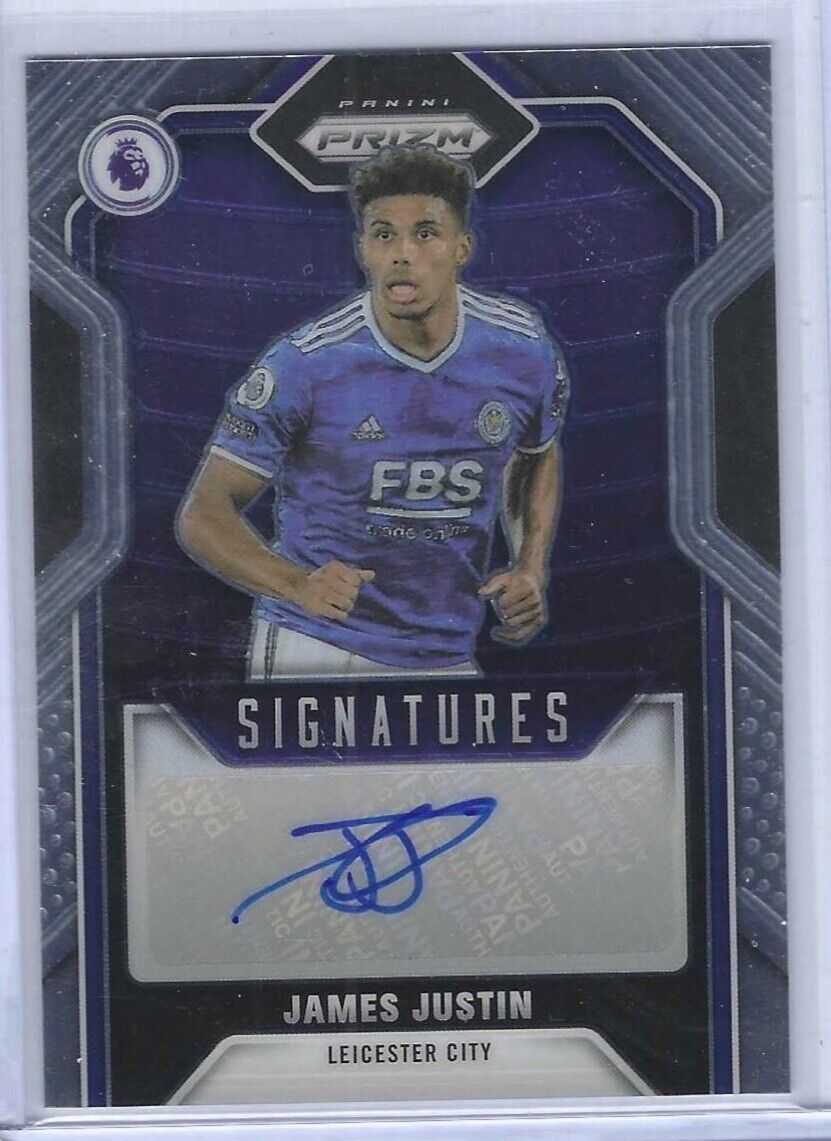 JAMES JUSTIN 2021-22 PANINI PRIZM EPL SIGNATURES AUTO #S-JJT