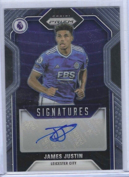 JAMES JUSTIN 2021-22 PANINI PRIZM EPL SIGNATURES AUTO #S-JJT