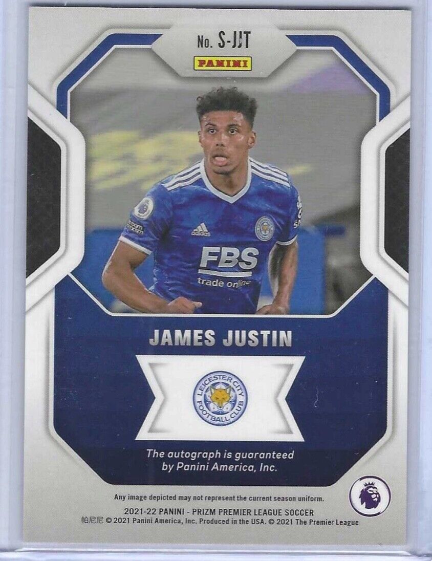 JAMES JUSTIN 2021-22 PANINI PRIZM EPL SIGNATURES AUTO #S-JJT