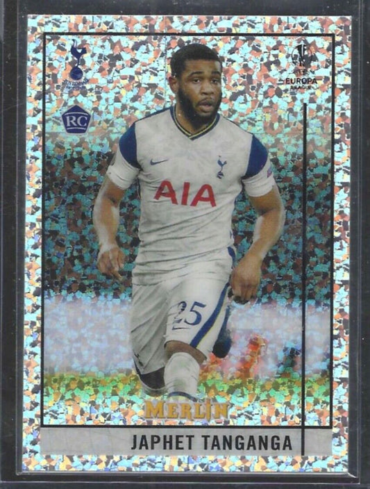 JAPHET TANGANGA 2020-21 TOPPS MERLIN UEFA DIAMOND SPECKLE REFRACTOR RC #D /150