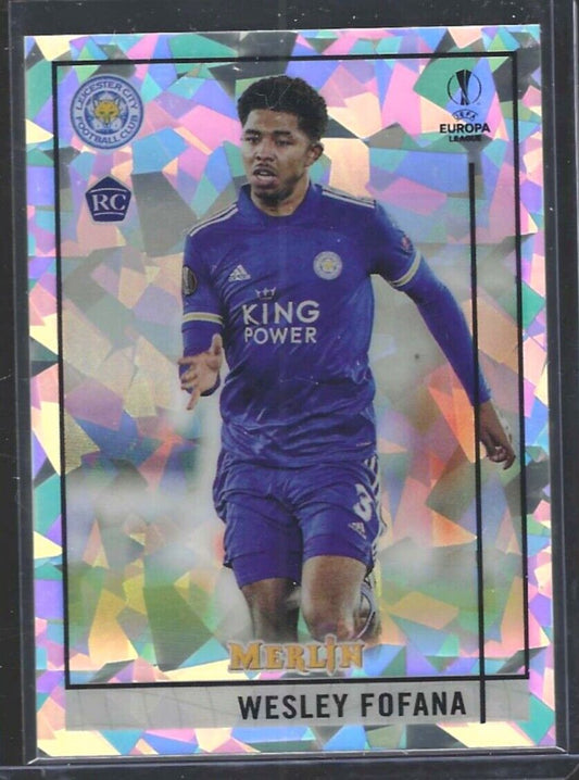 WESLEY FOFANA 2020-21 TOPPS MERLIN UEFA ATOMIC REFRACTOR ROOKIE RC #D 172/250