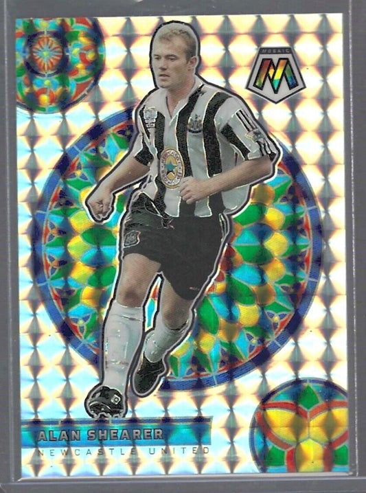 ALAN SHEARER 2021-22 PANINI MOSAIC EPL STAINED GLASS PRIZM CASE HIT #47