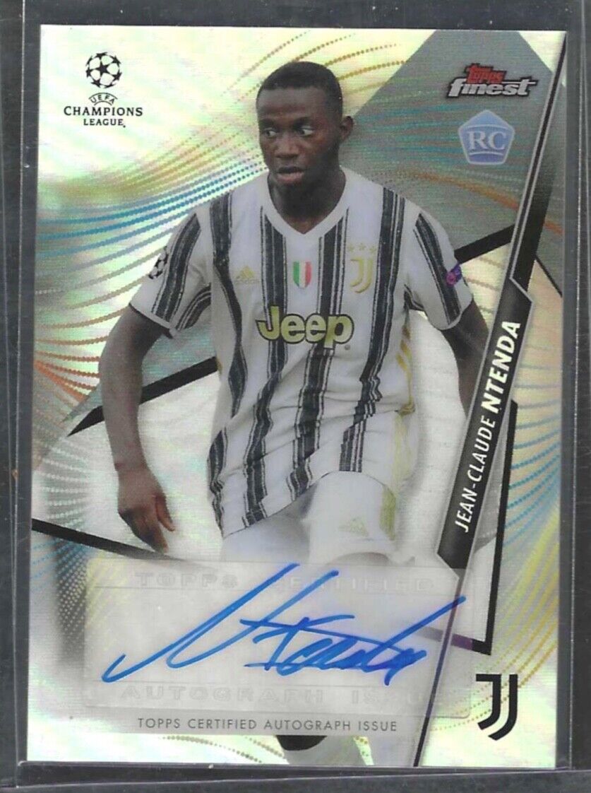 JEAN-CLAUDE NTENDA 2020-21 TOPPS FINEST SILVER REFRACTOR ROOKIE AUTO RC #FA-JCN