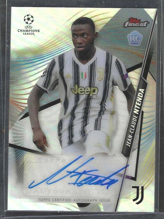 JEAN-CLAUDE NTENDA 2020-21 TOPPS FINEST SILVER REFRACTOR ROOKIE AUTO RC #FA-JCN