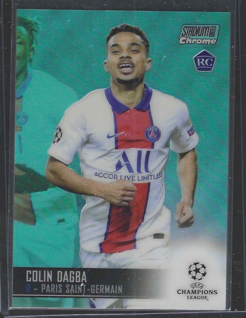 COLIN DAGBA 2020-21 TOPPS STADIUM CLUB CHROME AQUA REFRACTOR RC #D 180/199
