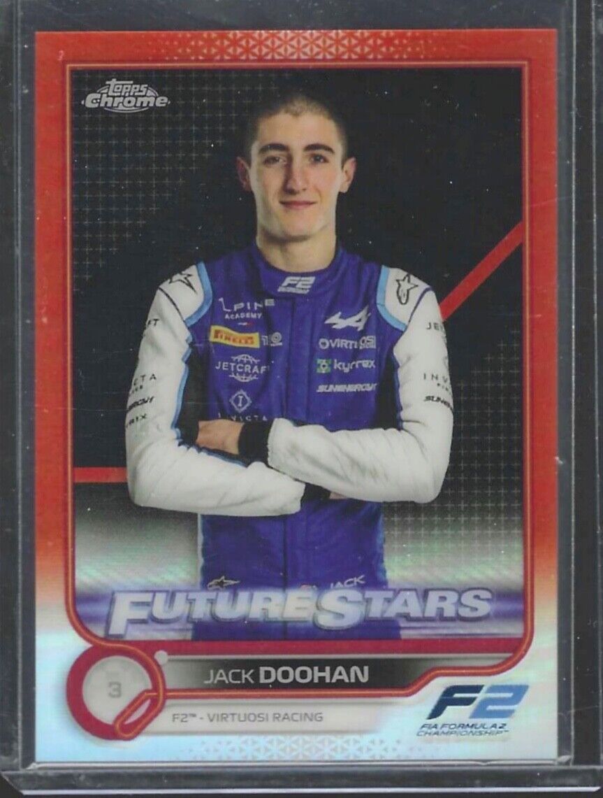 JACK DOOHAN 2022 TOPPS CHROME F1 RED ORANGE REFRACTOR FUTURE STARS #79