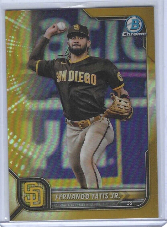 FERNANDO TATIS JR 2022 BOWMAN CHROME GOLD REFRACTOR #D 45/50