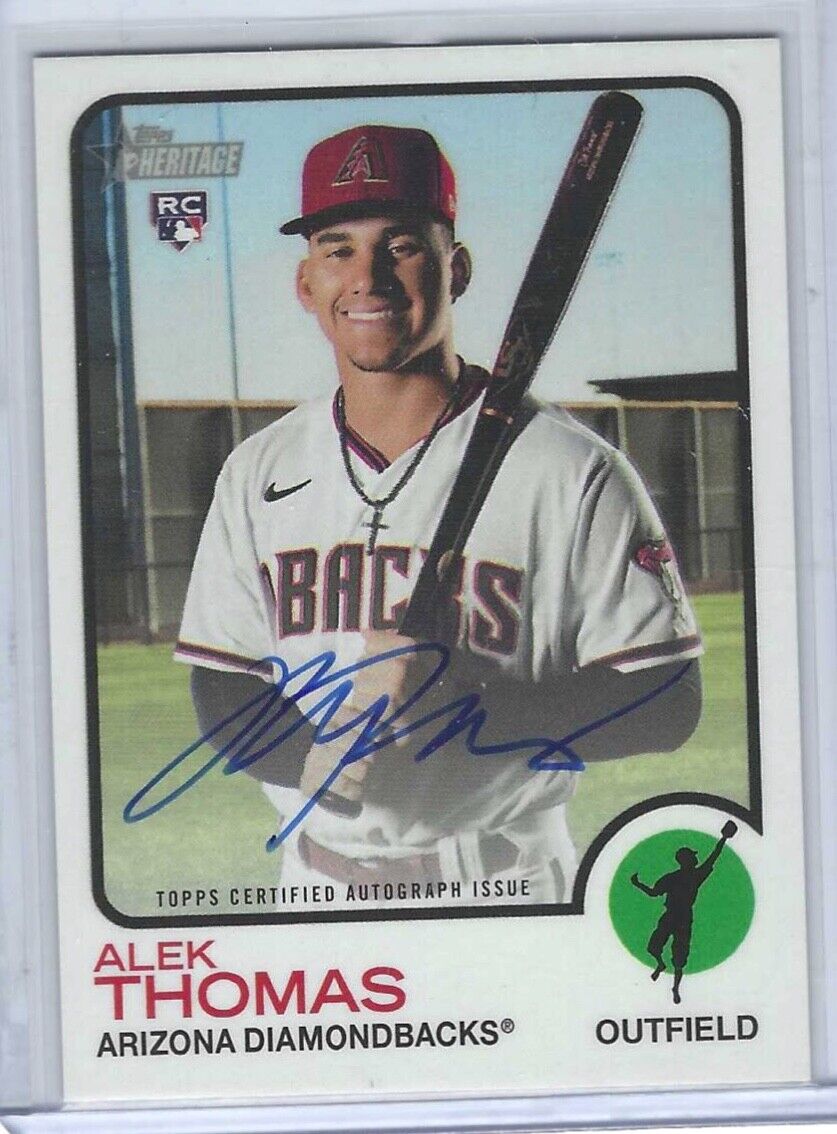 ALEK THOMAS 2022 TOPPS HERITAGE REAL ONE ROOKIE ON CARD AUTO RC #ROA-AKT