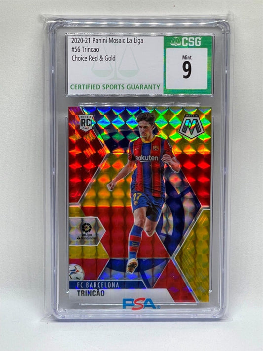 TRINCAO 2020-21 PANINI MOSAIC LA LIGA CHOICE RED GOLD PRIZM RC #D 37/88 CSG 9