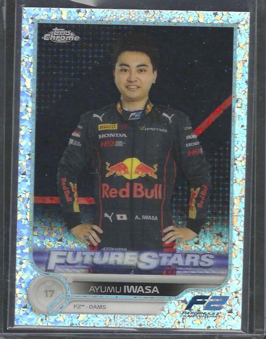 AYUMU IWASA 2022 TOPPS CHROME F1 SPECKLE REFRACTOR FUTURE STARS #D 185/299