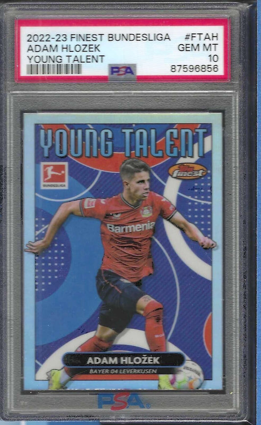 ADAM HLOZEK 2022-23 FINEST BUNDESLIGA YOUNG TALENT PSA 10 GEM MINT POP 1/1