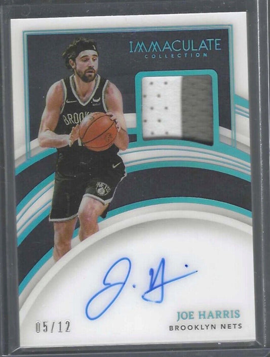 JOE HARRIS 2021-22 PANINI IMMACULATE FIRST OFF THE LINE PATCH AUTO #D 05/12