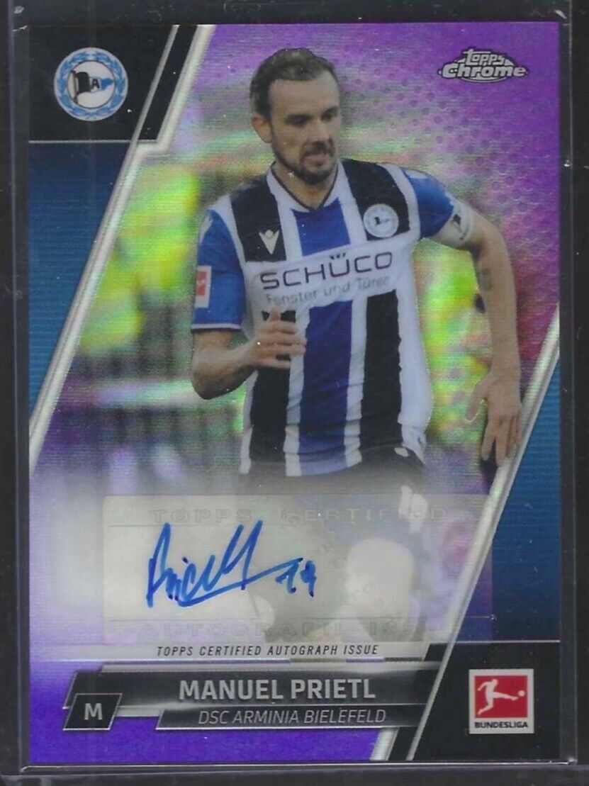 MANUEL PRIETL 2021-22 TOPPS CHROME PURPLE REFRACTOR AUTO #D 084/199