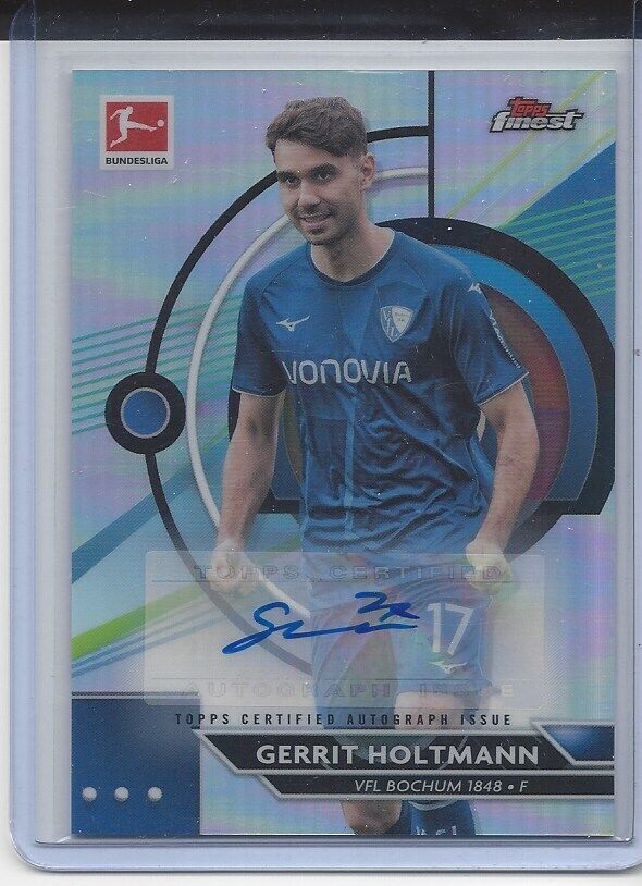 GERRIT HOLTMANN 2022-23 TOPPS FINEST BUNDESLIGA BOCHUM REFRACTOR AUTO #29