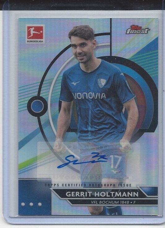 GERRIT HOLTMANN 2022-23 TOPPS FINEST BUNDESLIGA BOCHUM REFRACTOR AUTO #29
