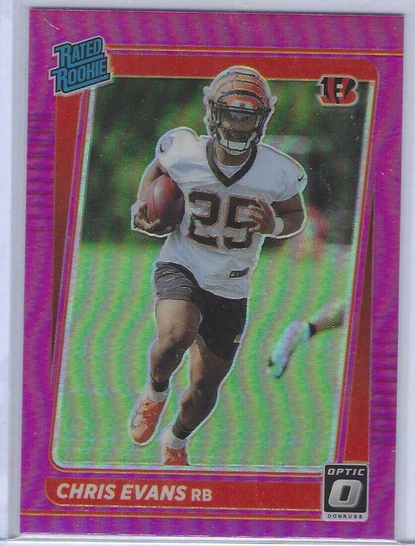 CHRIS EVANS 2021 DONRUSS OPTIC PREVIEW PINK PRIZM RATED ROOKIE RC #P-314