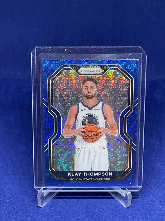 KLAY THOMPSON 2020-21 PANINI PRIZM BLUE DISCO FAST BREAK PRIZM #D 44/175