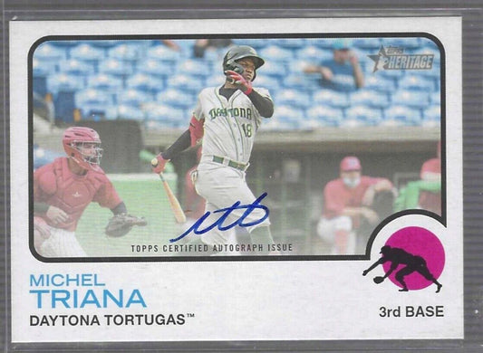 MICHEL TRIANA 2022 TOPPS HERITAGE MINORS REAL ONES ROOKIE AUTO RC #ROA-MT