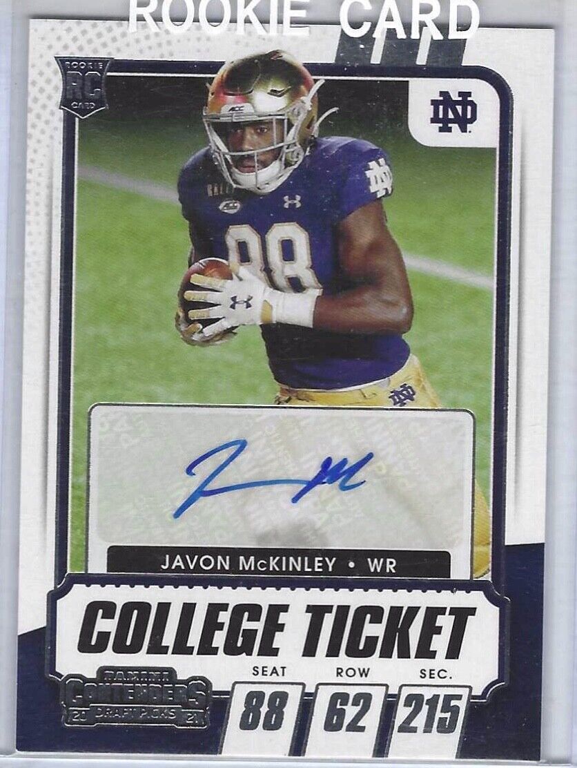 JAVON MCKINLEY 2021 CONTENDERS DRAFT PICKS COLLEGE TICKET AUTO RC #323