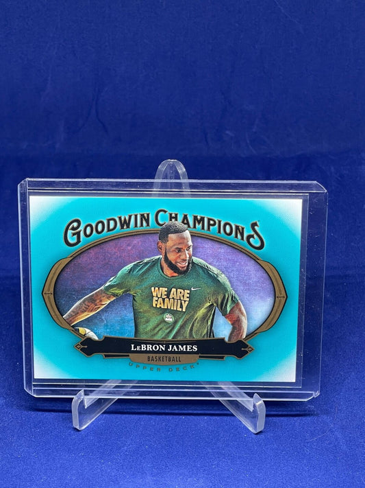 LEBRON JAMES 2020 UPPER DECK GOODWIN CHAMPIONS TEAL BLUE #100