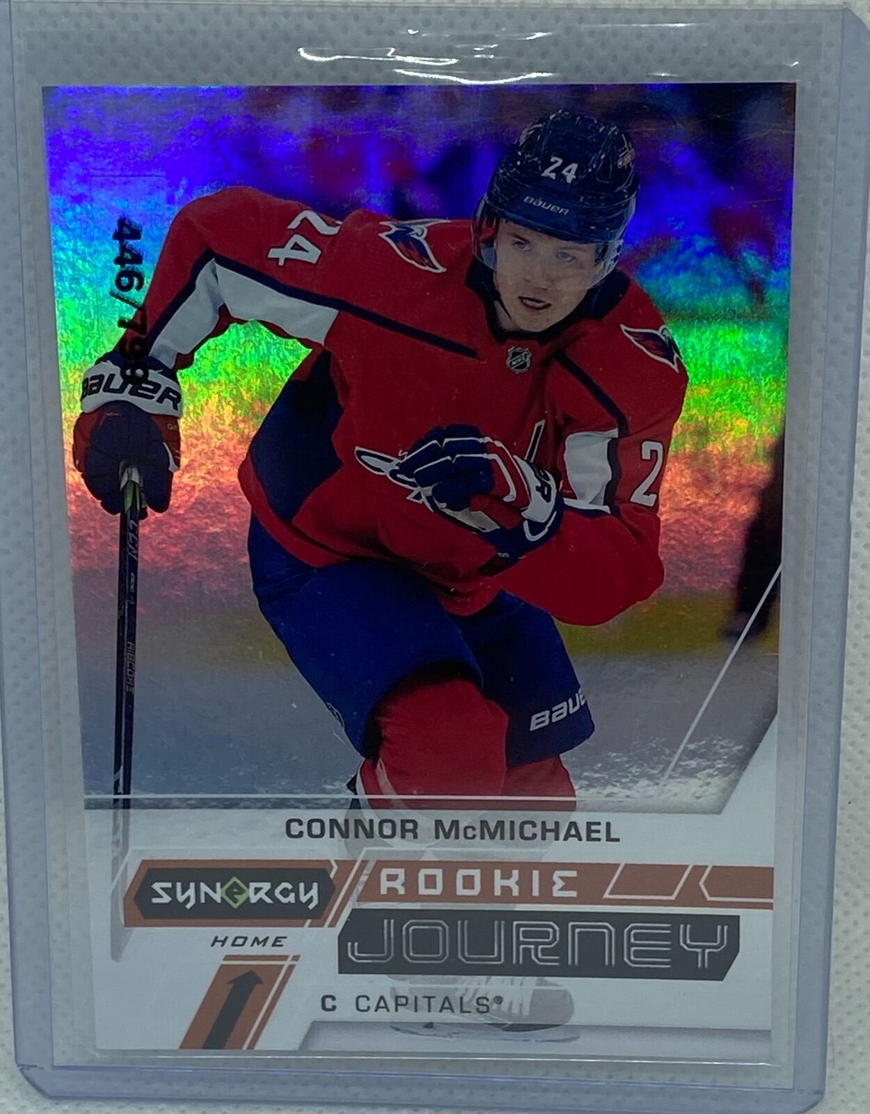 CONNOR MCMICHAEL 2020-21 UPPER DECK SYNERGY HOME ROOKIE JOURNEY RC #D /799