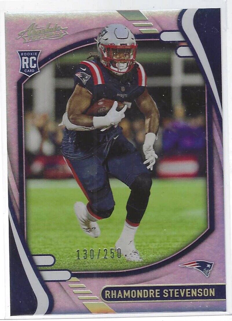 RHAMONDRE STEVENSON 2021 PANINI ABSOLUTE SILVER FOIL ROOKIE RC #D 130/250