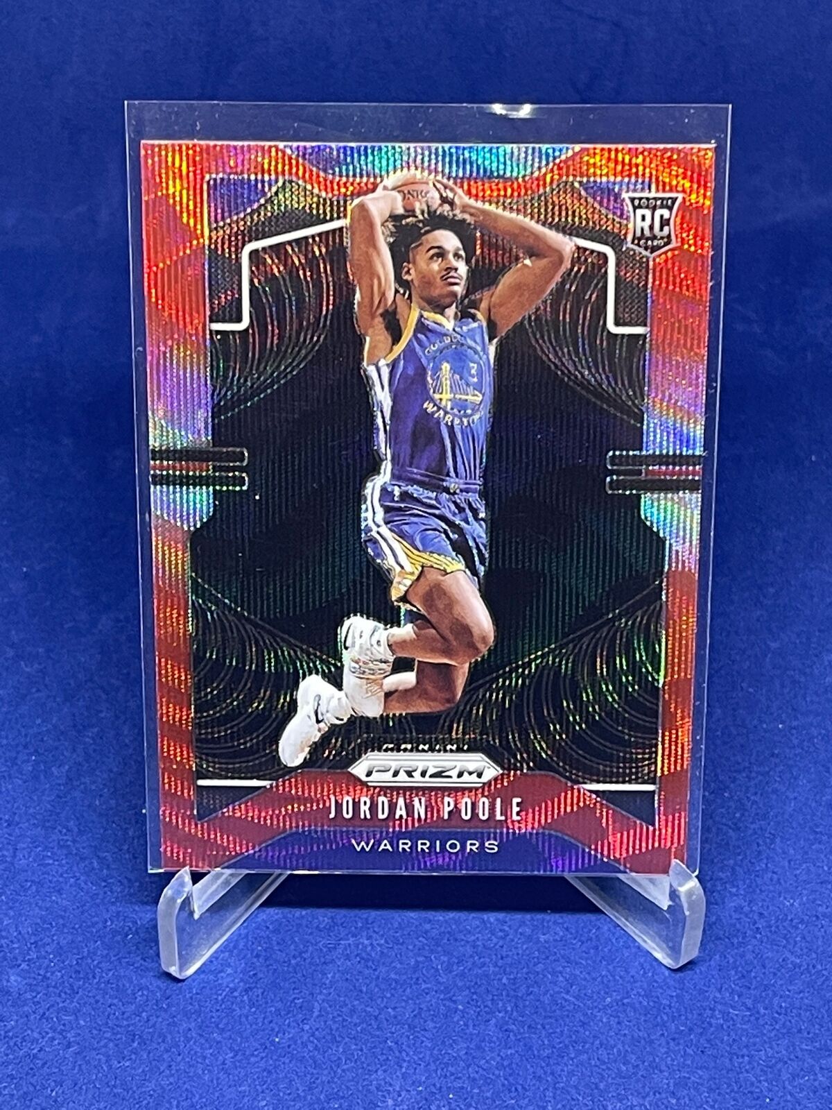 JORDAN POOLE 2019-20 PANINI PRIZM RED RUBY WAVE PRIZM ROOKIE RC #272