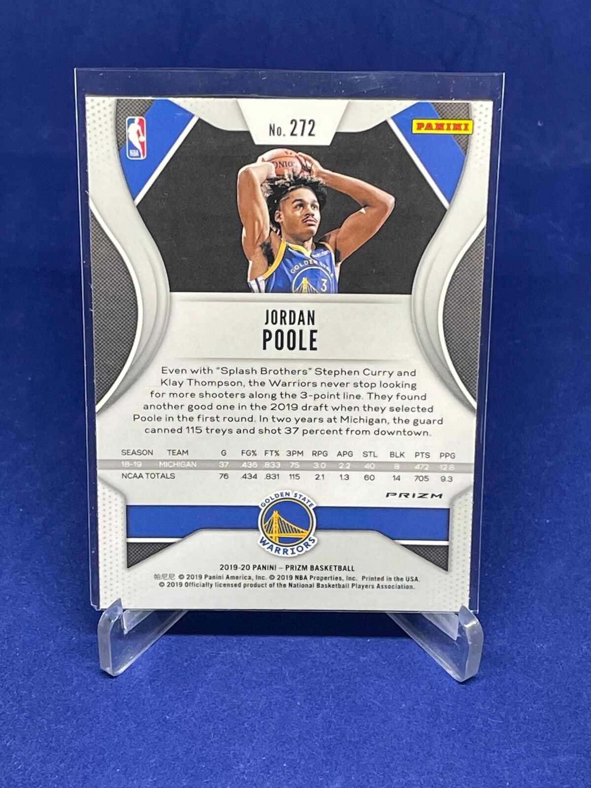 JORDAN POOLE 2019-20 PANINI PRIZM RED RUBY WAVE PRIZM ROOKIE RC #272