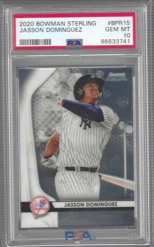 JASSON DOMINGUEZ 2020 BOWMAN STERLING PROSPECT #BPR-15 PSA 10 GEM MINT