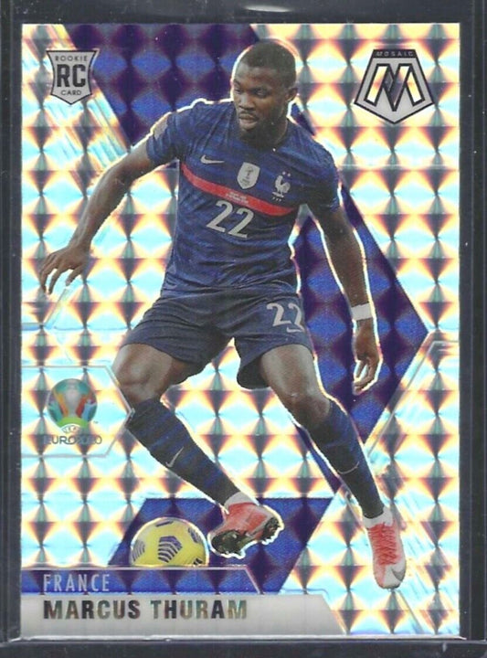 MARCUS THURAM 2020-21 PANINI MOSAIC EURO SILVER MOSAIC PRIZM ROOKIE RC #120