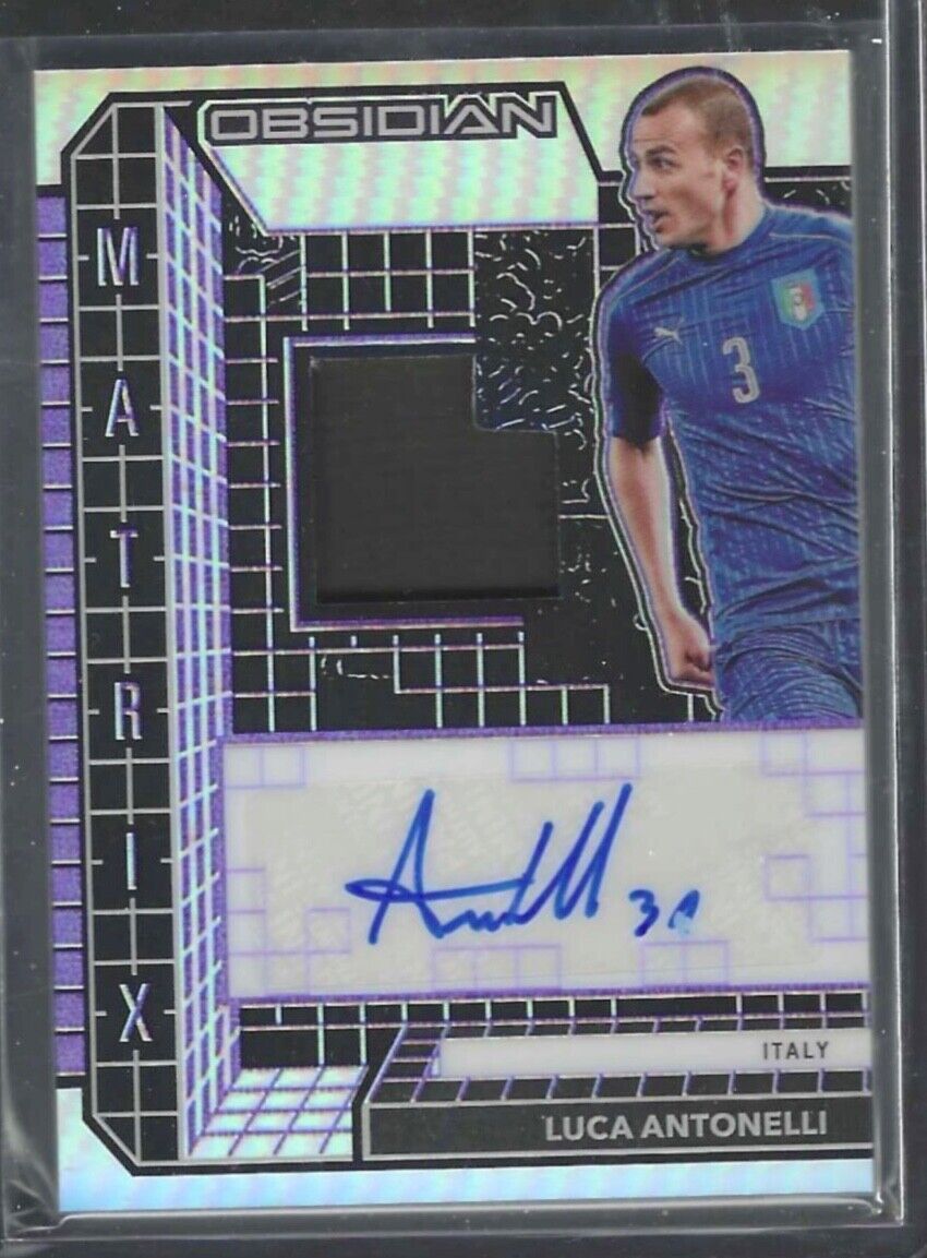 LUCA ANTONELLI 2020-21 PANINI OBSIDIAN MATRIX PURPLE ETCH PATCH AUTO #D 29/75