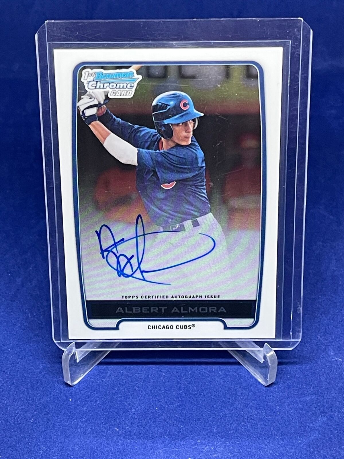 ALBERT ALMORA 2012 BOWMAN CHROME 1ST ON CARD AUTO PROSPECT