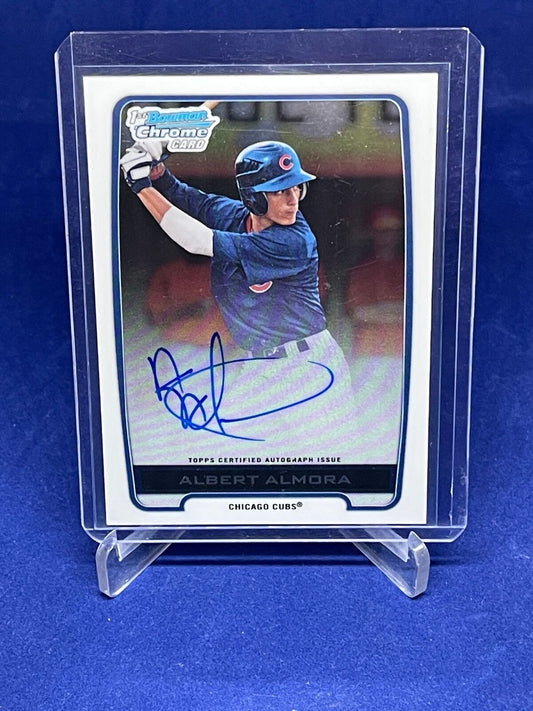ALBERT ALMORA 2012 BOWMAN CHROME 1ST ON CARD AUTO PROSPECT
