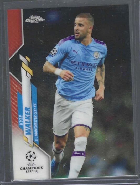 KYLE WALKER 2019-20 TOPPS CHROME UCL UEFA ORANGE REFRACTOR #D 25/25