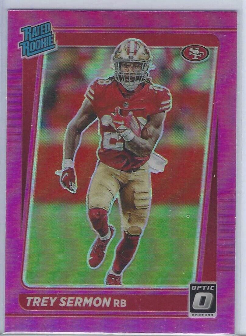 TREY SERMON 2021 DONRUSS OPTIC PREVIEW PINK PRIZM RATED ROOKIE RC #P-279