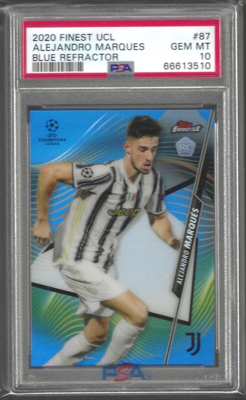 ALEJANDRO MARQUES 2020-21 TOPPS FINEST BLUE REFRACTOR RC /150 PSA 10 GEM POP 1/1