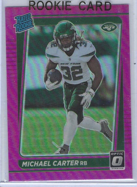 MICHAEL CARTER 2021 DONRUSS OPTIC PREVIEW PINK PRIZM RATED ROOKIE RC #P-268